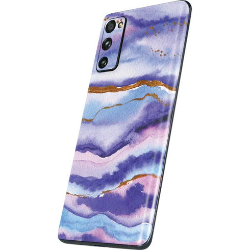 Blue Violet Watercolor Geode Galaxy S20 Fan Edition Skin